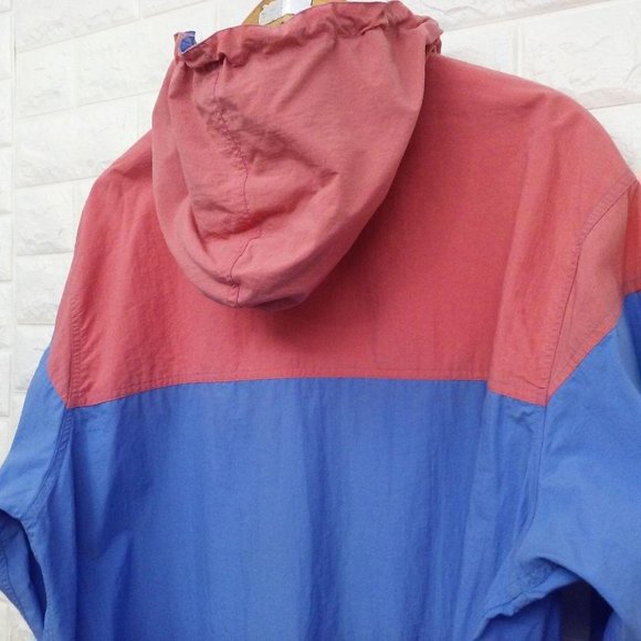 80s Jantzen Color Block Jacket Sz-1X Pockets Hood - Picture 9 of 10
